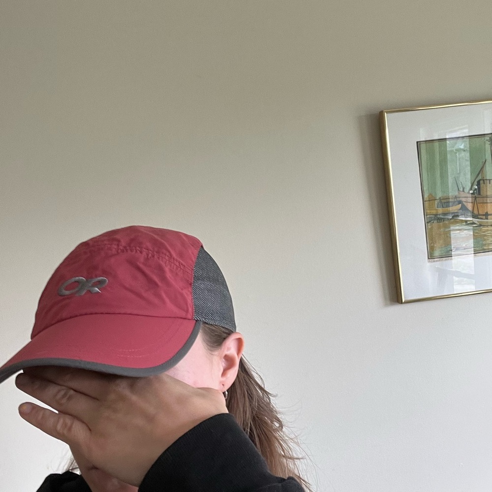 Outdoor Research Red and Gray Cap